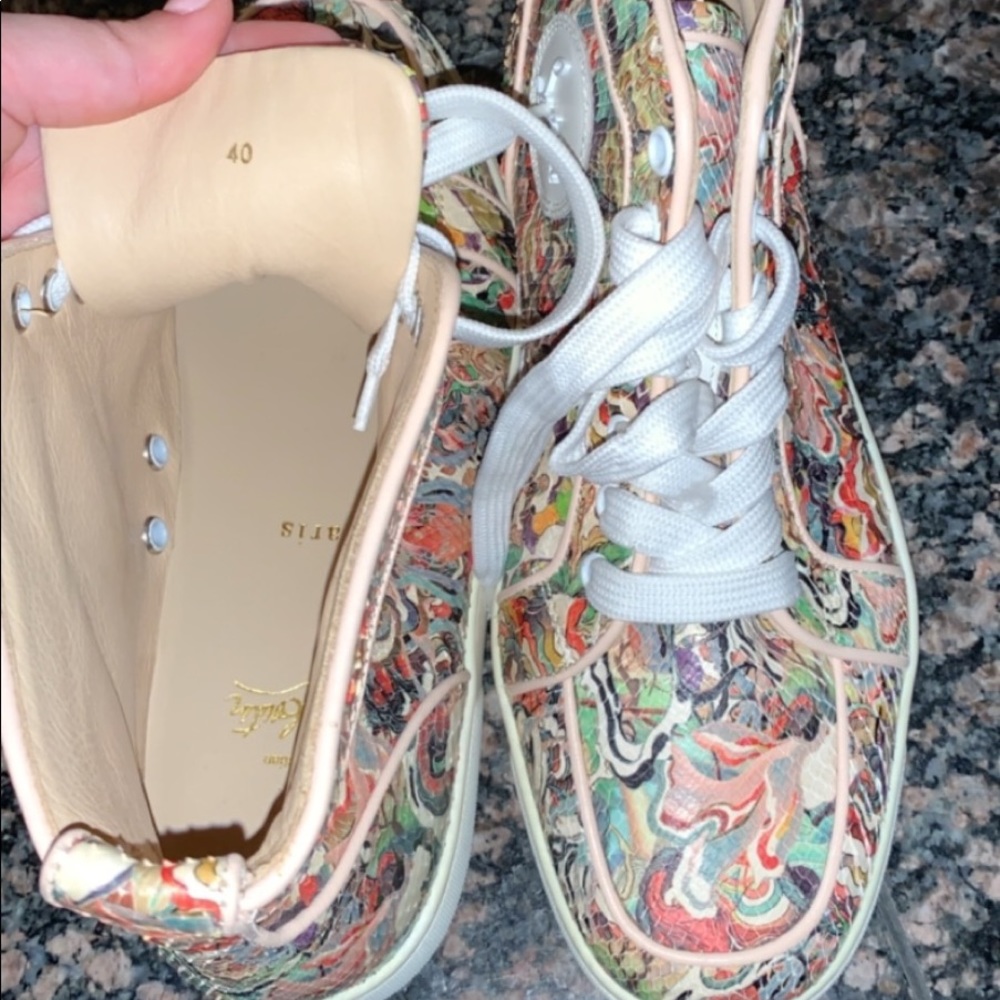Christian louboutin snakeskin prints high top